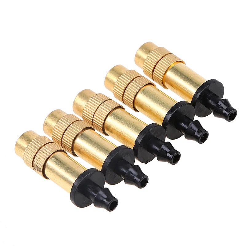 

5pcs 4.5mm Brass Misting Nozzles Garden Water Sprinkler Misting Spray Connector Irrigation Sprinkler Garden Watering Supplies