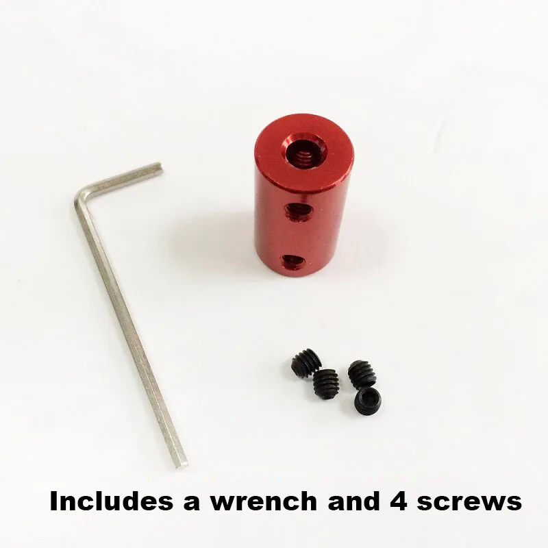 1Pcs Shaft Coupling D12/D14/D16 L20/L25Aluminum Alloy Red Rigid Coupler 3/4/5/6/6.35/7/8/10mm Jaw Motor Connector CNC 3D Printer