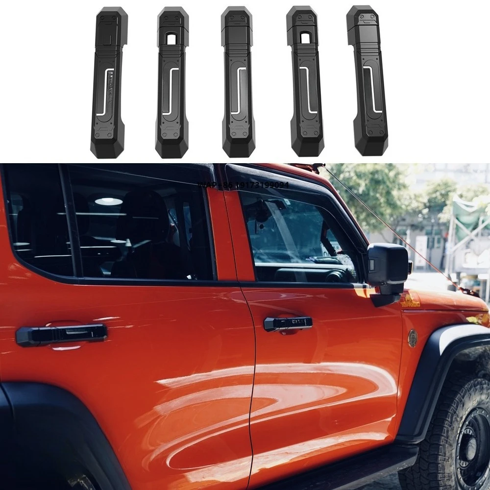 

Black Aluminum Magnesium Alloy Door Handle 5PCS for TANK 300 2019-2024 TK1030