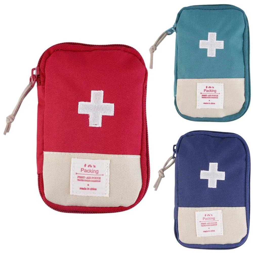 Portable Striking Cross Symbol First Aid Kit Bag Mini Empty Outdoor Camping First Aid Kit Emergency Medicine Bag Home Survival