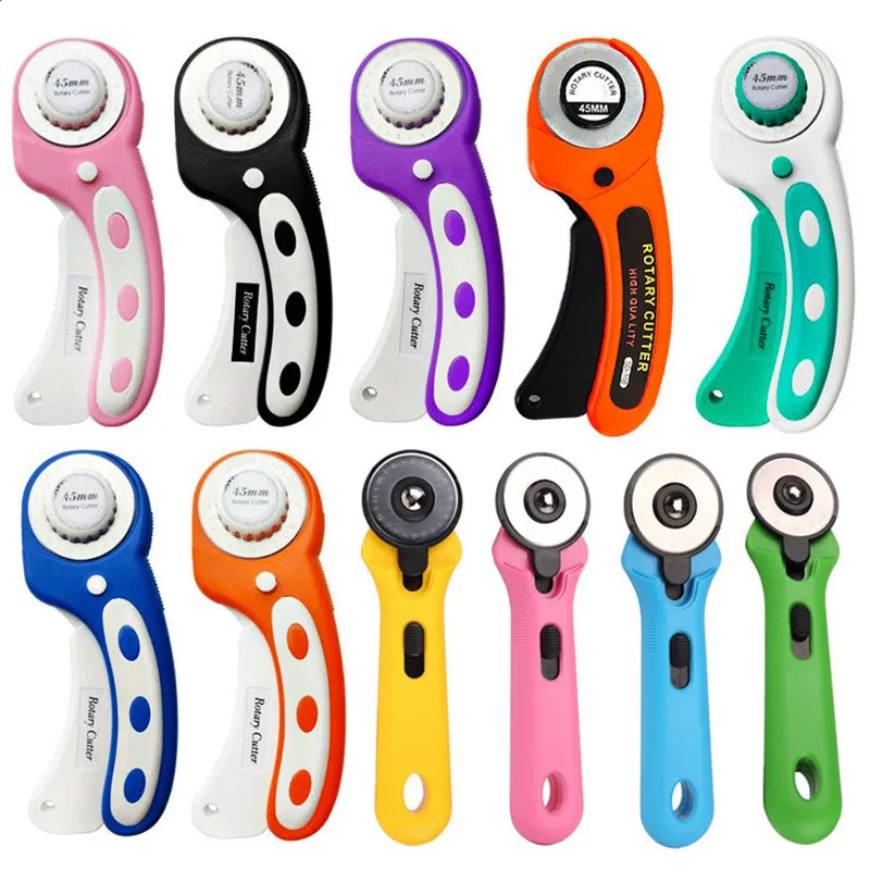 Rotary Cutter Leather Cutting Tool Fabric Circular Cloth Leather Craft Roller Wheel Blade Knife DIY Patchwork Sewing Quilt