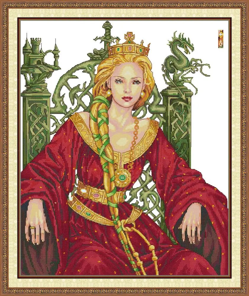 

Набор для вышивки крестом Queens Aida 14ct 11ct, принт, холст, вышивка крестиком, рукоделие, вышивка, сделай сам, ручная работа