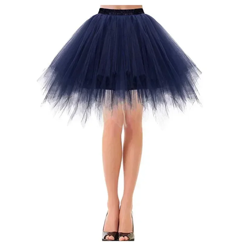 Candy-colored Colorful Skirt Women\'s Sexy Mini Tulle Dress Christmas Masquerade Dress Stage Performance Ballet Fluffy Skirt