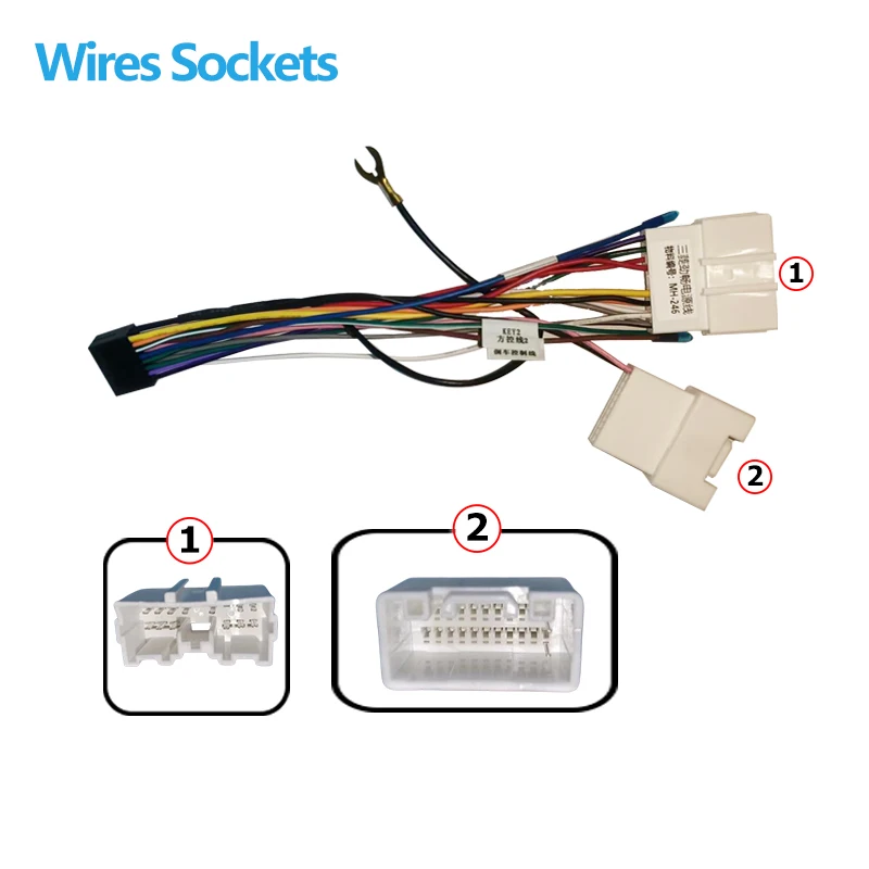 Radio de coche android Canbus Box Decoder para Mitsubishi Pajero Sport V73, arnés de cableado de 16 Pines, Cable de alimentación