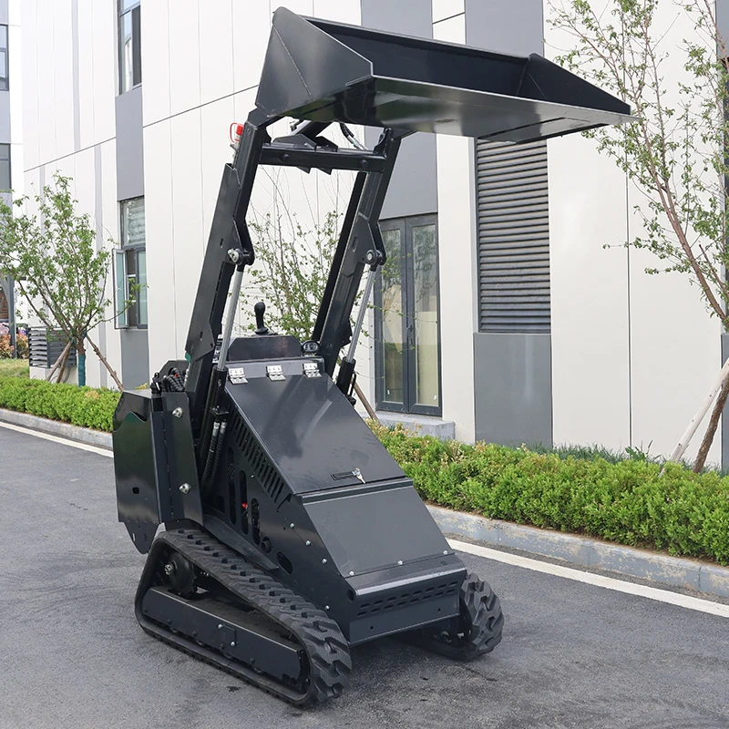 

450KG EPA EURO5 diesel Engine Front End Crawler Mini Track Skid Steer Loader with Attachments