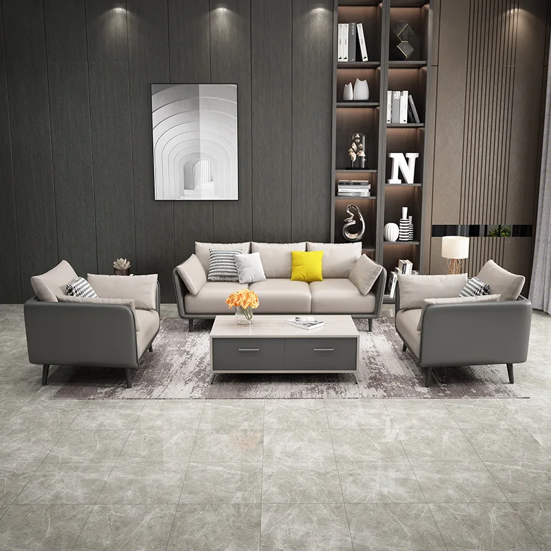 Modern Simple Reception Area Negotiation Table Reception Business Office Sofa Living Room Sofa Furniture Set