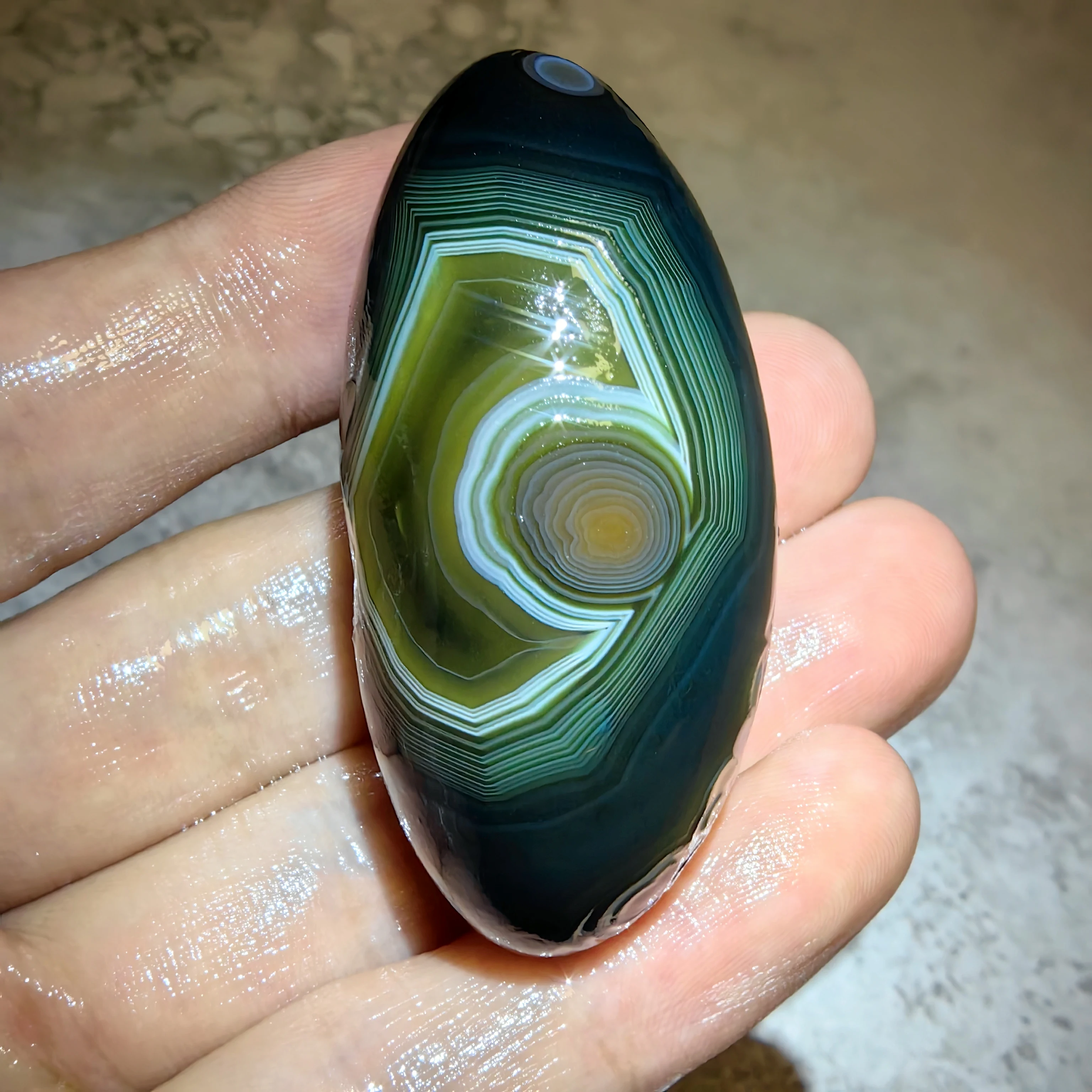 Hand-Selected Gobi Agate Specimen with Eye-Like Inclusions, Oval Shape with Glossy Finish, Ideal for Crystal Grid Layouts or Med