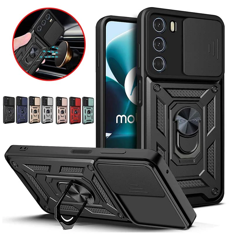 For Motorola Moto E20 E30 E40 Case Magnetic Holder Ring Case For Moto E7 Power G200 5G G 5G 2022 Camera Protect Armor Back Cover