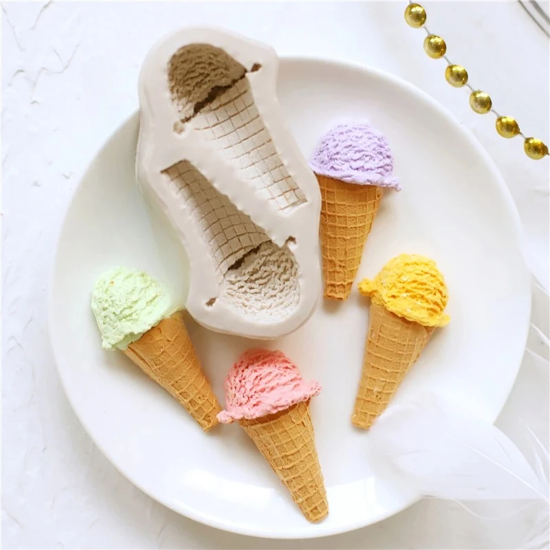 

3d Ice Cream Biscuit Silicone Molds Macaron Fondant Candy Chocolate Mould Cake Decorating Pastry Tools Baking Accessories