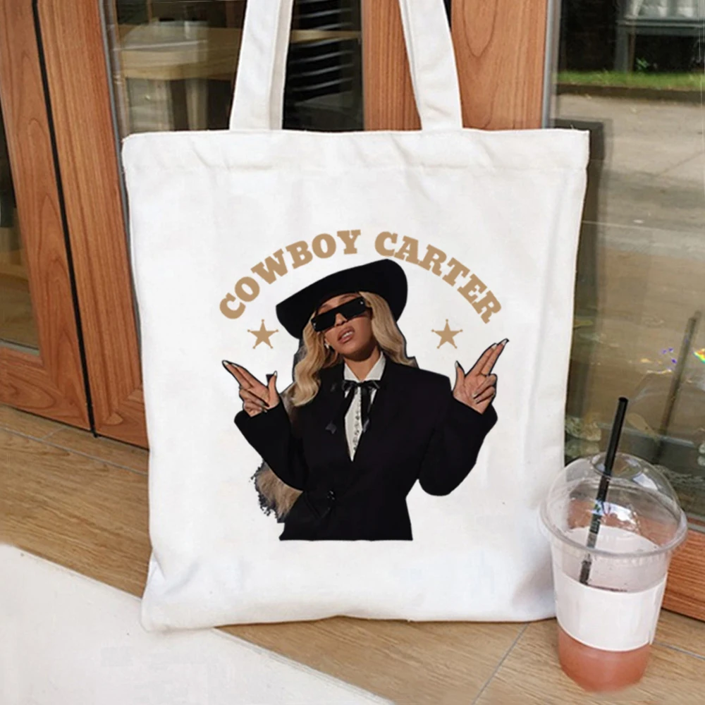 Beyonce Cowboy Carter Canvas Bag Country Song Tote Bag new album Renaissance peripheral storage bag