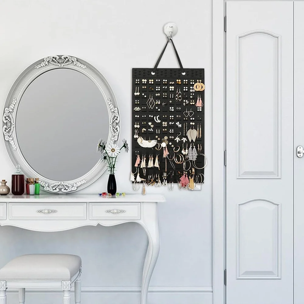 Wall Hanging Brooch Display Stand Felt Enamel Pin Badge Button Storage Holder Necklace Earring Hanging Organizer