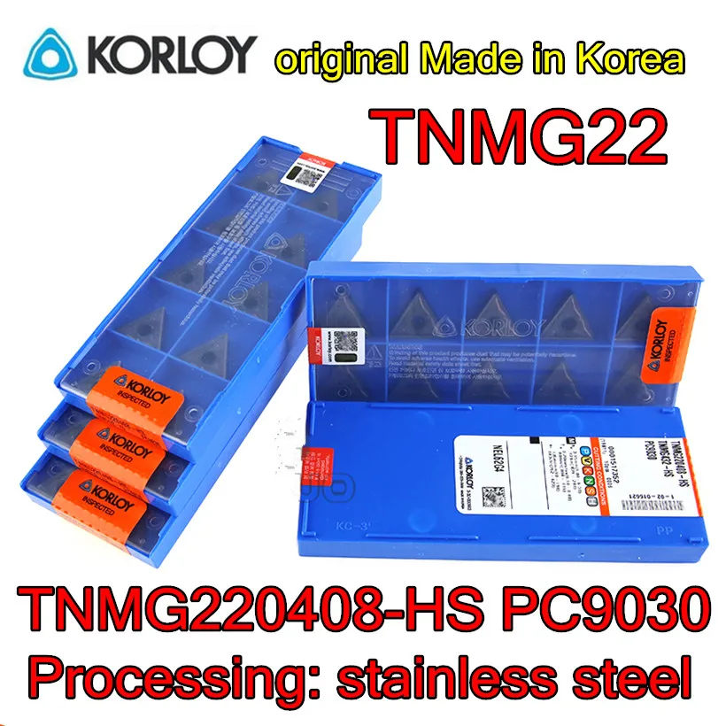 TNMG220408-HA PC9030 TNMG220408-HS PC9030 100% original KORLOY Carbide insert Processing: stainless steel