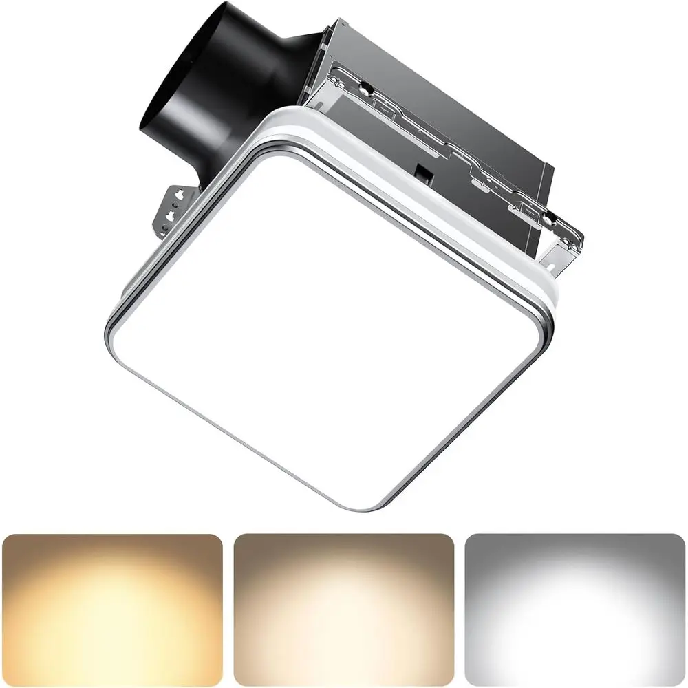 

Вытяжка для ванной с подсветкой, регулируемая 110/160 см, 0.8/1.0 сон, подходит для отверстия под монтаж 11.39 x 10.42 дюйма, вентиляционная решетка для ванной