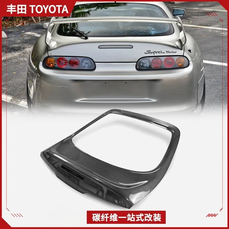 SAAR Compatible with Toyota Supra MK4 JZA80 Demon King Modified Carbon Fiber Original Style Rear Trunk Lid Rear Tailgate