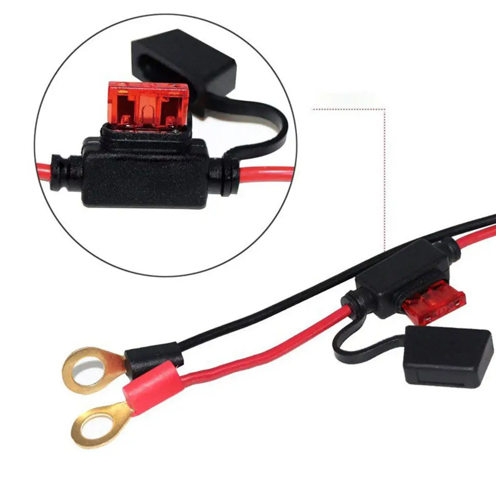 1Pcs Sae to Ring Connector Extension Cable Tough High Temperature Resistant Injection Molding Battery Charger Maintainer Sae