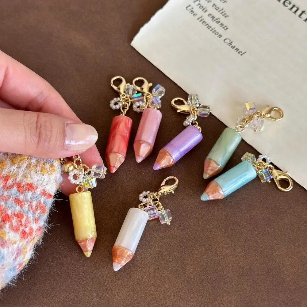 Dopamine Pencil Keychain Mini Pencil Bag Charm Lightweight Cute Bag Pendant Cute Bag Hanging Ornament For Students