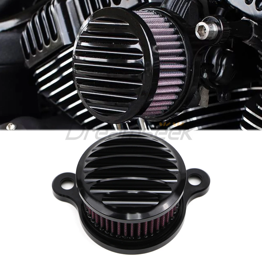 Motorcycle Air Cleaner Intake Filter System Kit for Harley Forty Eight / Iron 883 / Sportster 1200 Aluminum Alloy Black / Silver