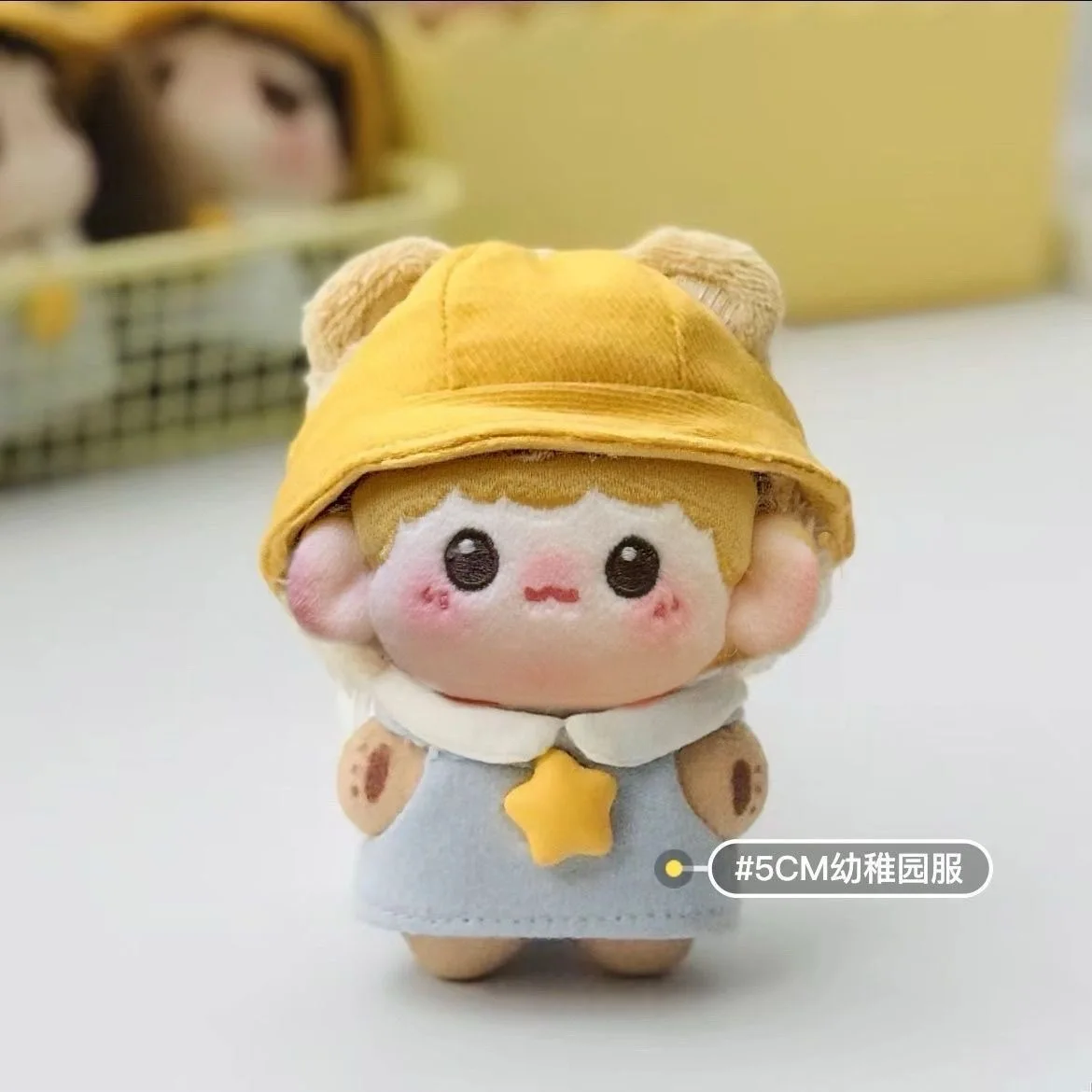 5cm Doll Clothes Spring Kindergarten Uniform Set Adorable Hat+Shirt Cute Cotton Plush Doll Outfit Gift for Kids
