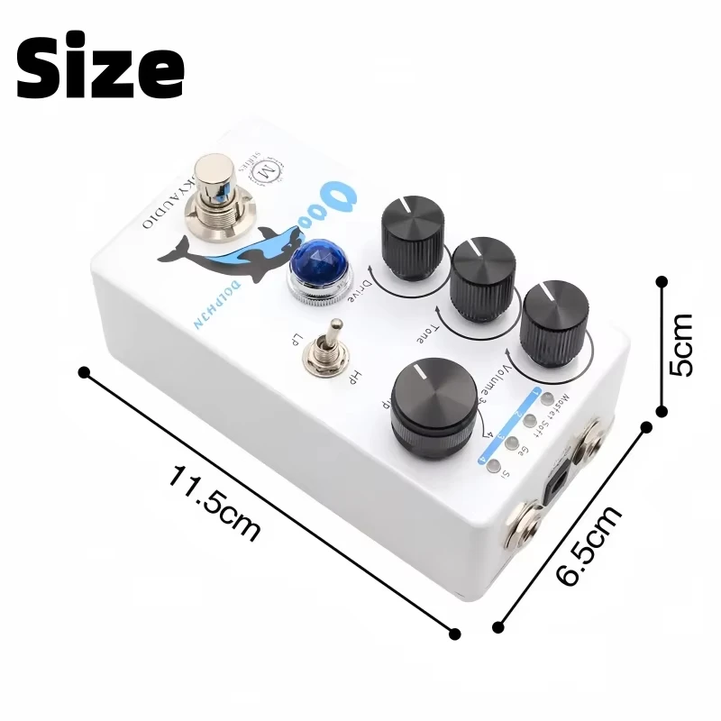 MOSKY DOLPHIN Electric Guitar Effects Pedal, High Gain Distortion Overdrive for Guitar Bass Accessories - view 2