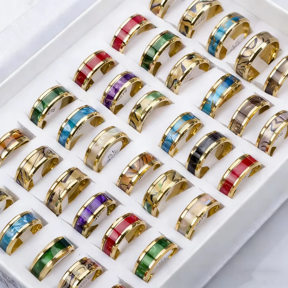 Men'S Fashion Rings - 10/15/24 Teile/los Mode Charme Funkelnden Mehrfarbige