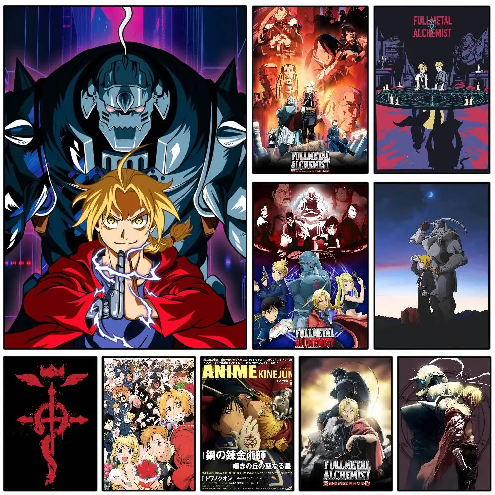 Anime F-Fullmetal Alchemist Poster  HD sticky wall waterproof home living room bedroom Dorm bar aesthetic decoration
