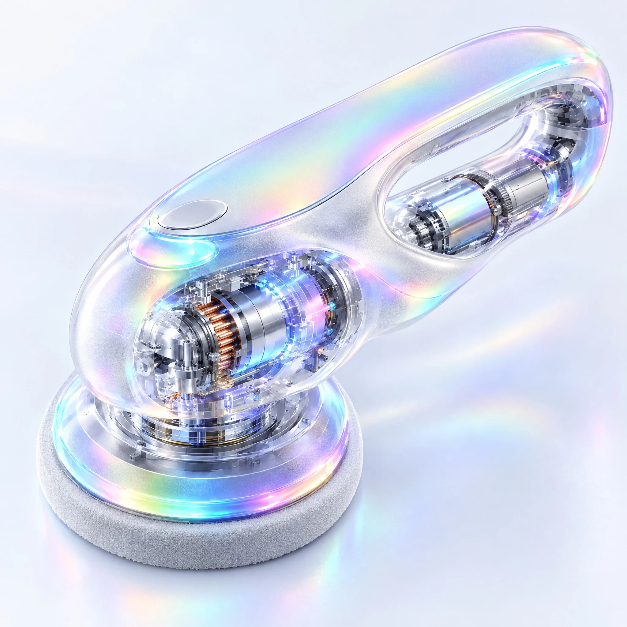 Transparent Cyber Mecha Cordless Car Polisher Buffer Prismatic Shell Wireless Auto Detailing Machine Visible Pure Copper Motor P