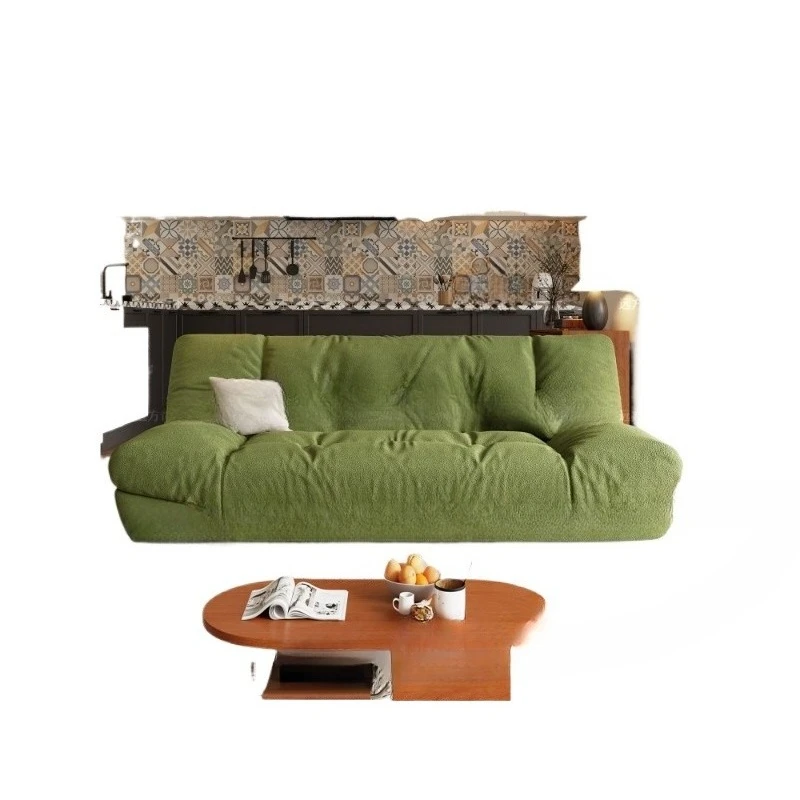 

Cream wind snowflake velvet cloud sofa bed, living room small apartment dual-purpose folding telescopic integrated cloud sofa