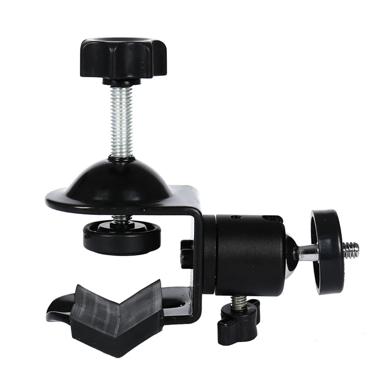 Slow Tripod Clip Clamp Mount Holder for Studio Camera with 360 Swivel Tripod Mini Ball Head Standard 1/4