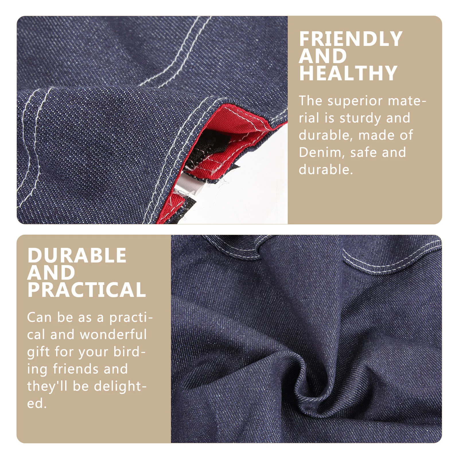 

Double Layer Denim Bird Universal Size Dark Safe Protector Light Blocking Pet Cage Cover Machine Washable Durable Cage Cover