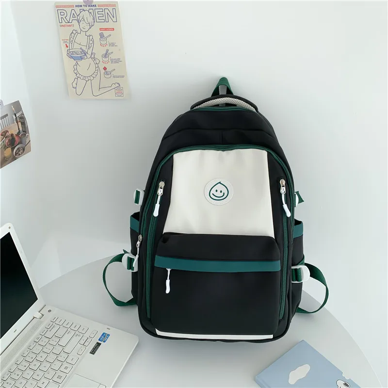 New Backpack for Women Cute Multi-Pocket Solid Color Fashion Simple Backbag Cute Girl School Bag Daily Shopping Travel
