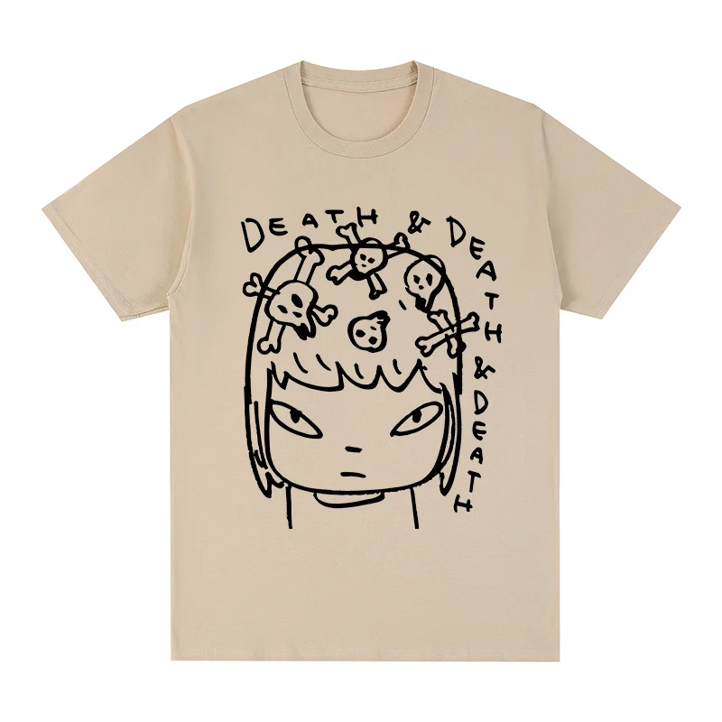 Yoshitomo Nara Death Vintage T-shirt Fans Gifts Party Cute Harajuku Fashion Casual Cotton Men T shirt New Tee Tshirt Womens Tops