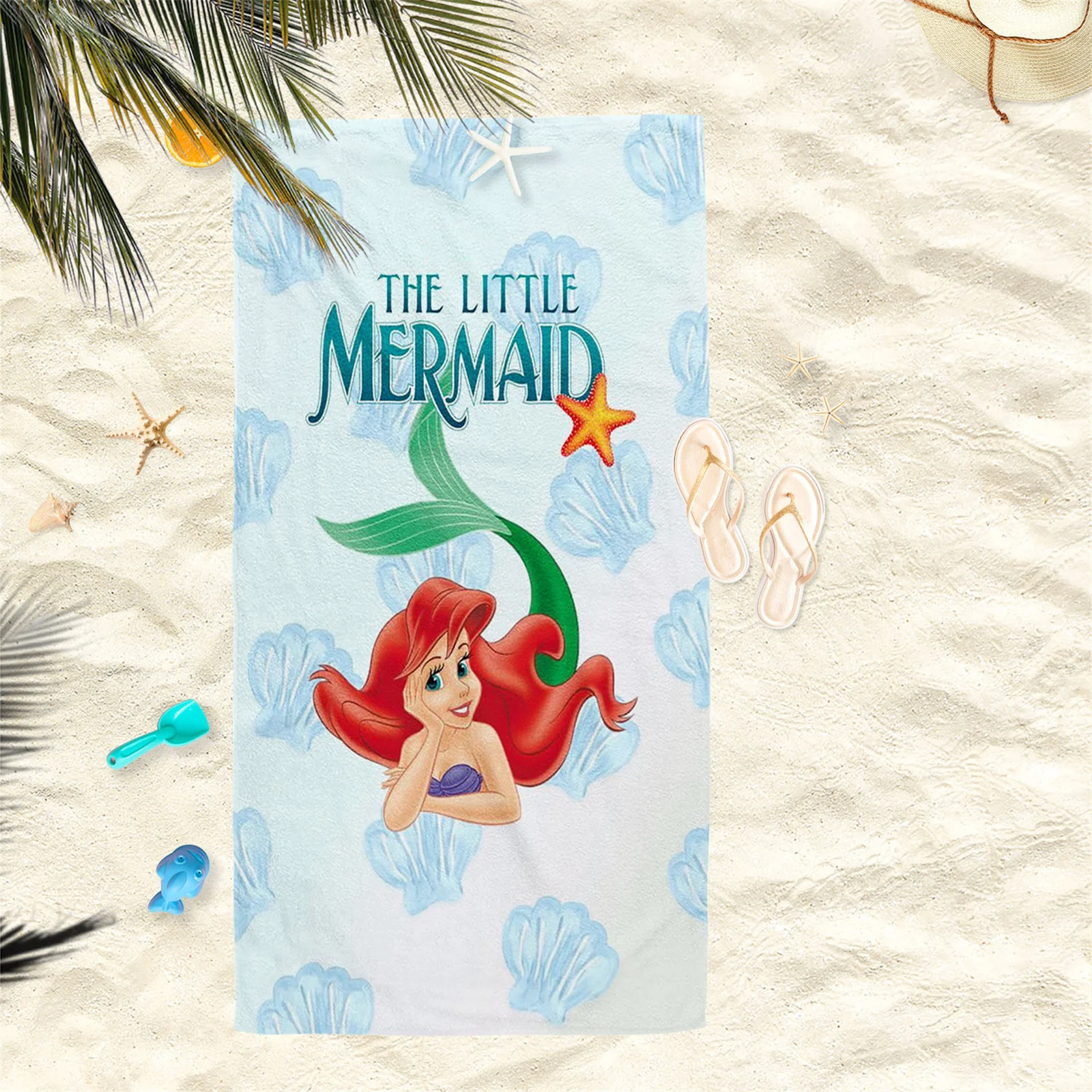 Ariel The Mermaid Princess For Home Shower Towel Towels Bathroom Cotton 100% Sauna Beach Travel Bath & Items Microfibre