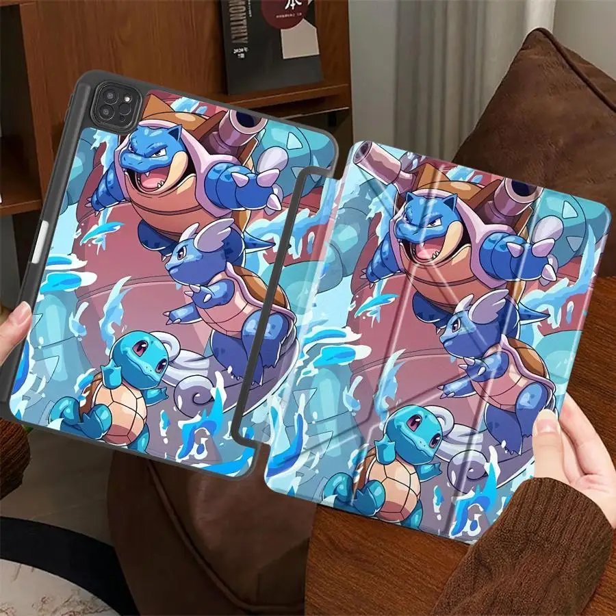Pokemon Cute Blastoise Holder Cover Tablet Case For iPad Pro 2025 Pro 11th 10th 9th 8th 7th 12.9inch Air 4 5 M3 M2 1 2 M4 11inch
