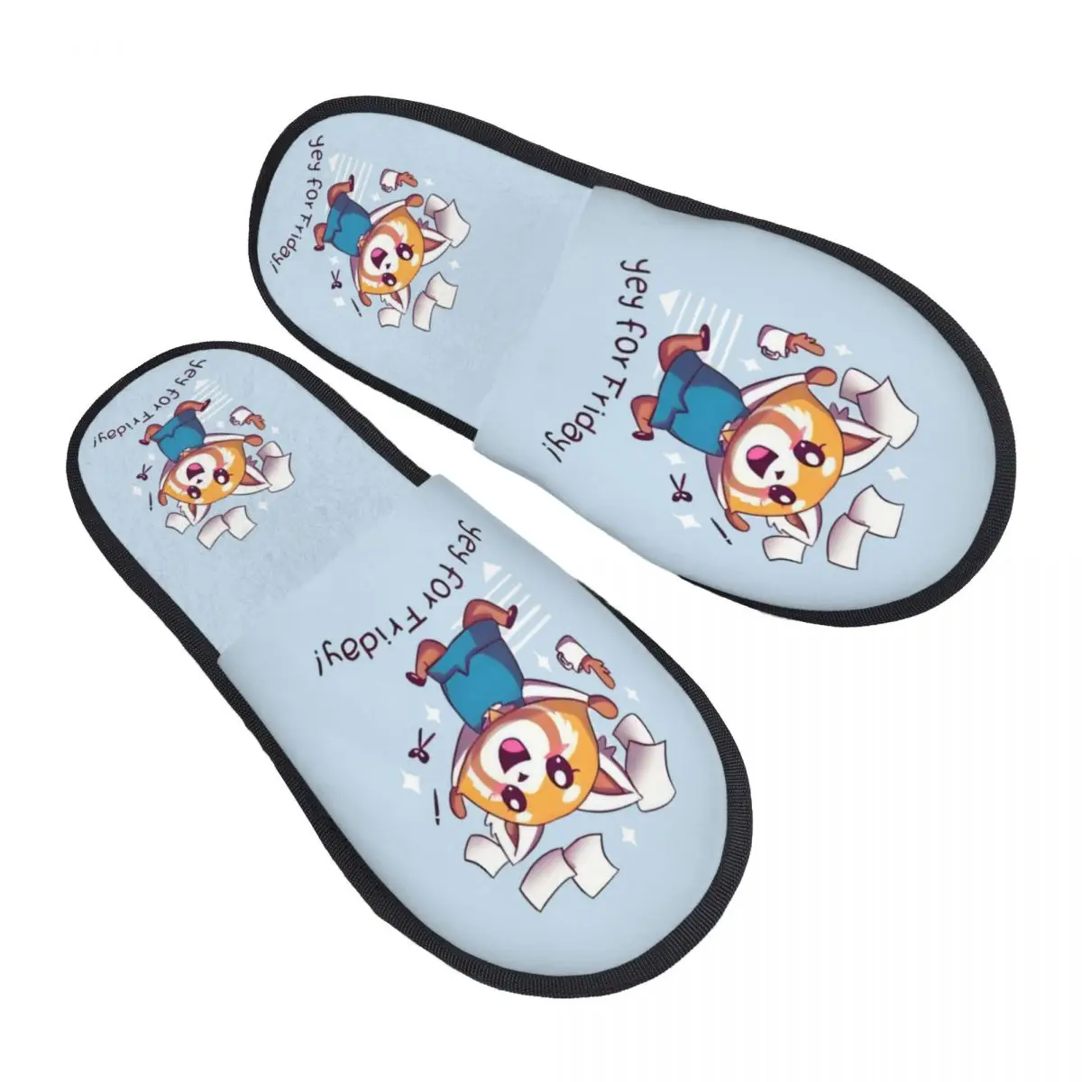 

Пользовательские агрессивные тапочки из пены с эффектом памяти Retsuko, женские уютные теплые домашние тапочки с героями мультфильмов