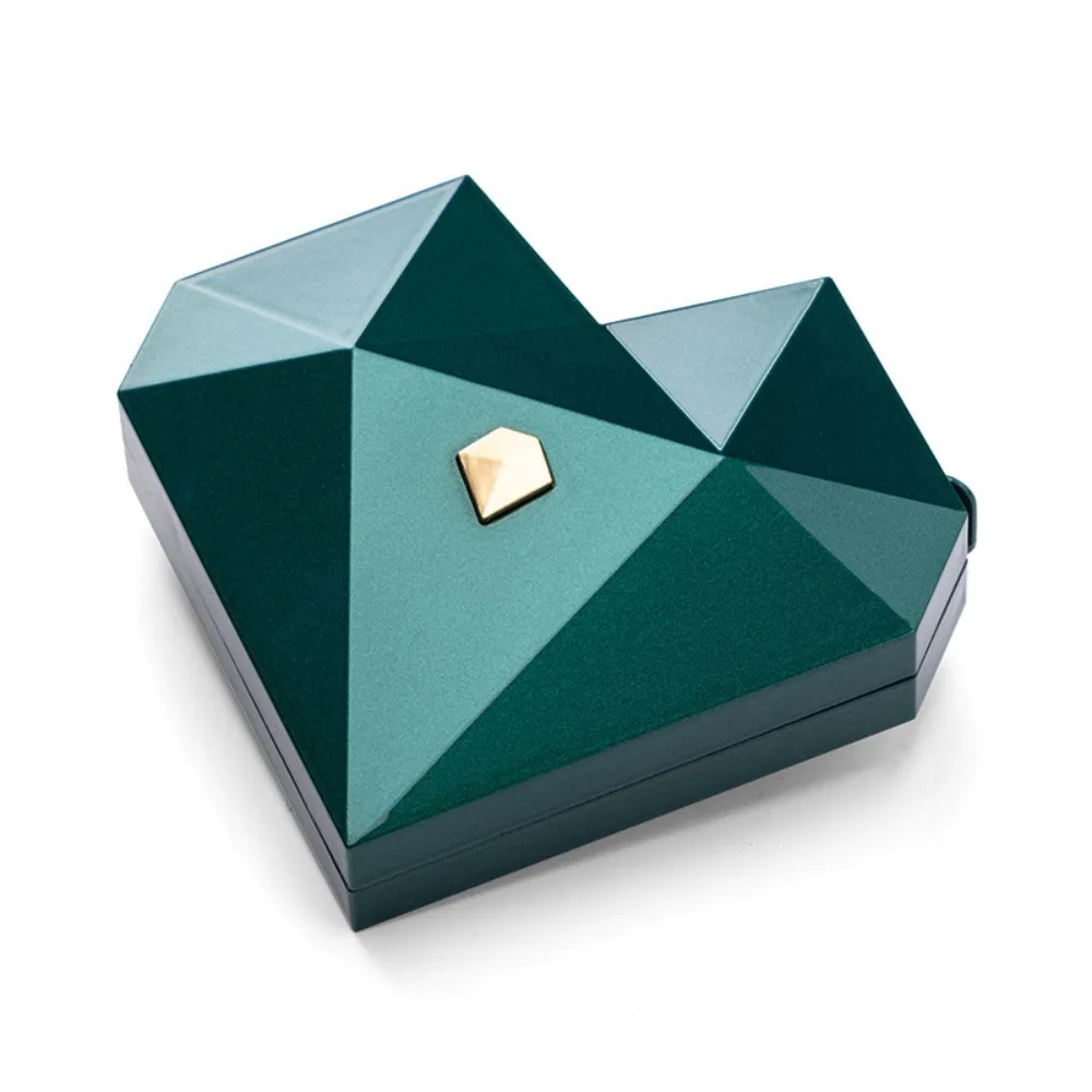 

Dustproof Proposal Ring Box Waterproof Red Heart Diamond Ring Box White Elegant Auto Pop Up Jewelry Box Valentine's Day