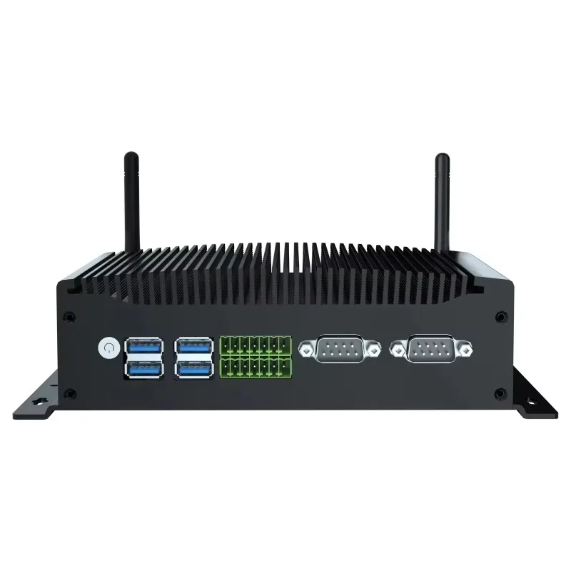 HYSTOU OEM Fanless MPCIE Core I3 I5 I7 Mini Computer 2 RJ45 Gigabit Ethernet Ports GPIO Desktops Industrial PC