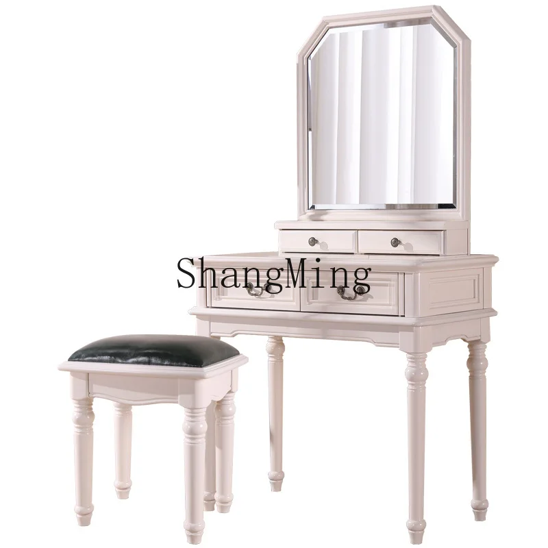

DHY all solid wood simple mini apartment dressing table bedroom dressing table
