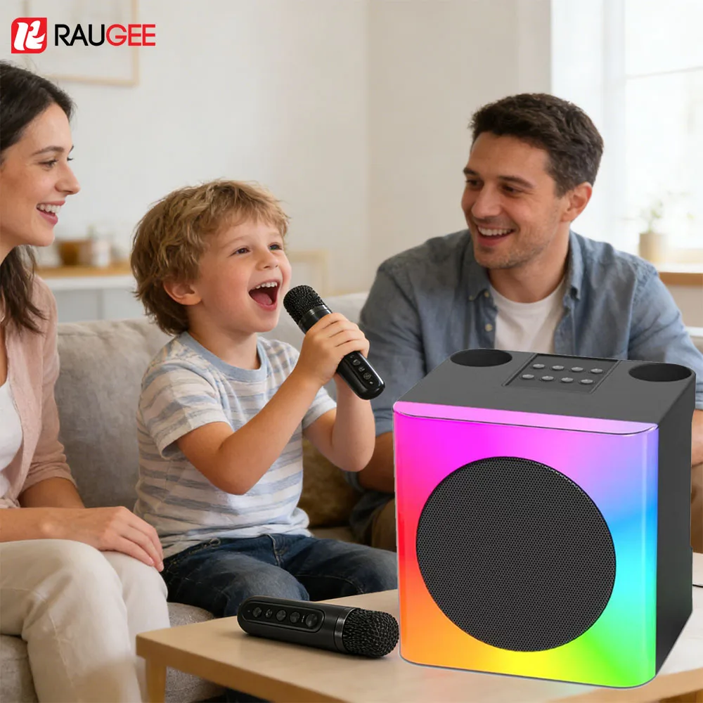 

Караоке-колонка с беспроводным микрофоном, профессиональная Bluetooth-колонка для караоке, портативная караоке-система для семьи, подарок для детей