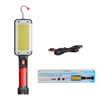 2-in-1 Ultra Bright LED Work Light Rechargeable Flashlight-Lamp With Hook Magnet for Camping Car Repair Emergency Lighting