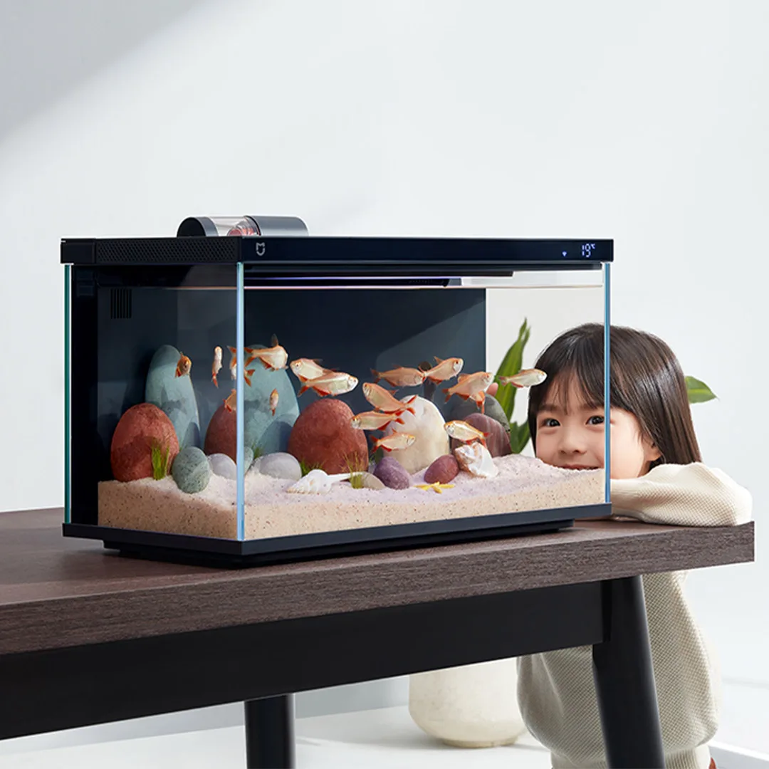 Mijia Smart Fish Tank MYG100 Mijia APP کے ساتھ کام کریں موبائل کنٹرول شدہ ریموٹ فیڈنگ اسمارٹ لائٹنگ سسٹم لائٹ ایکویریم