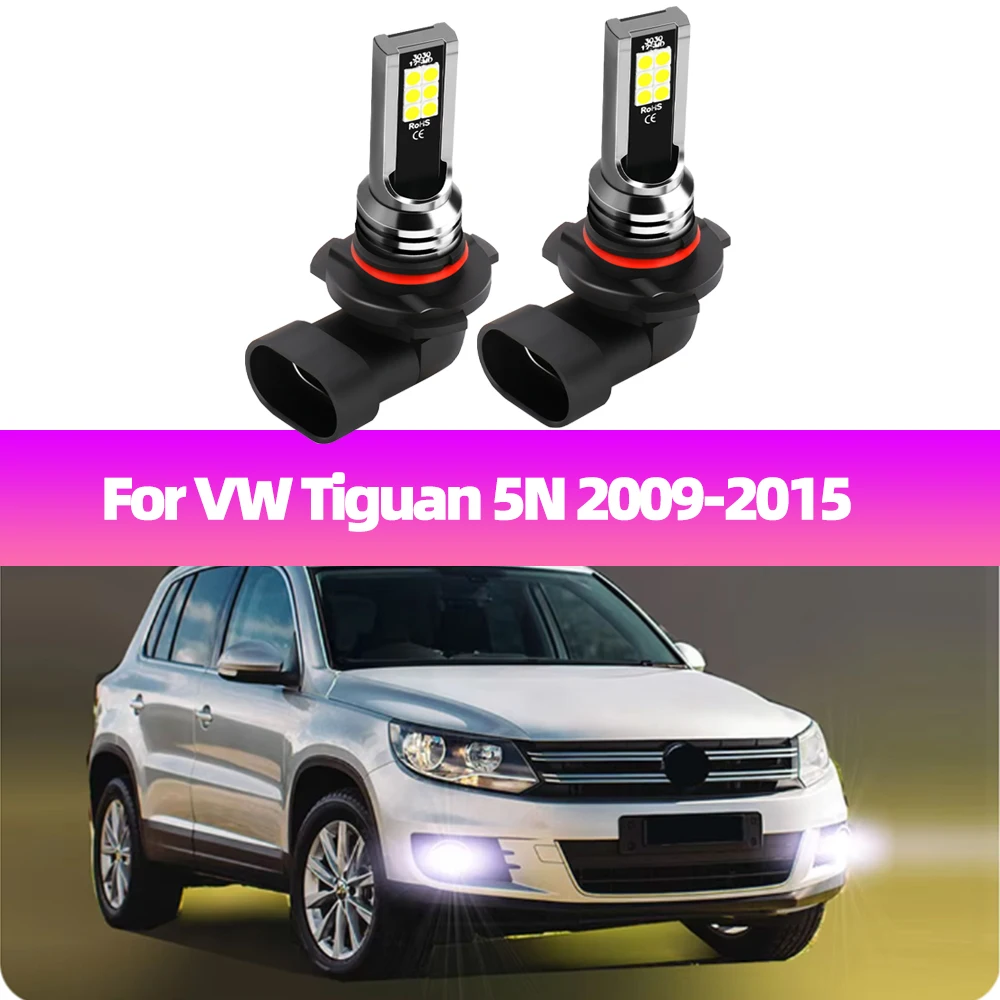 2 sztuki żarówek przeciwmgielnych LED do VW Tiguan 5N 2009 2010 2011 2012 2013 2014 2015 Samochodowe przednie światło przeciwmgielne 6000K Wysoka jasność biel