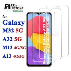 Screen Protector For Galaxy A13 M13 4G A32 M32 5G Samsung Tempered Glass High Aluminum 9H Clear Case Friendly