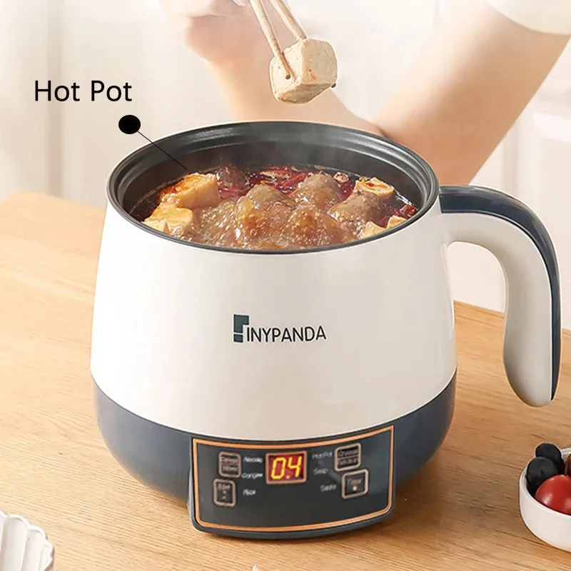 Electric Rice Cookers Mini Portable Multicooker Smart Multifunctional Flat Stew Saucepan Steamer Ramen Pot Home Appliance 220V