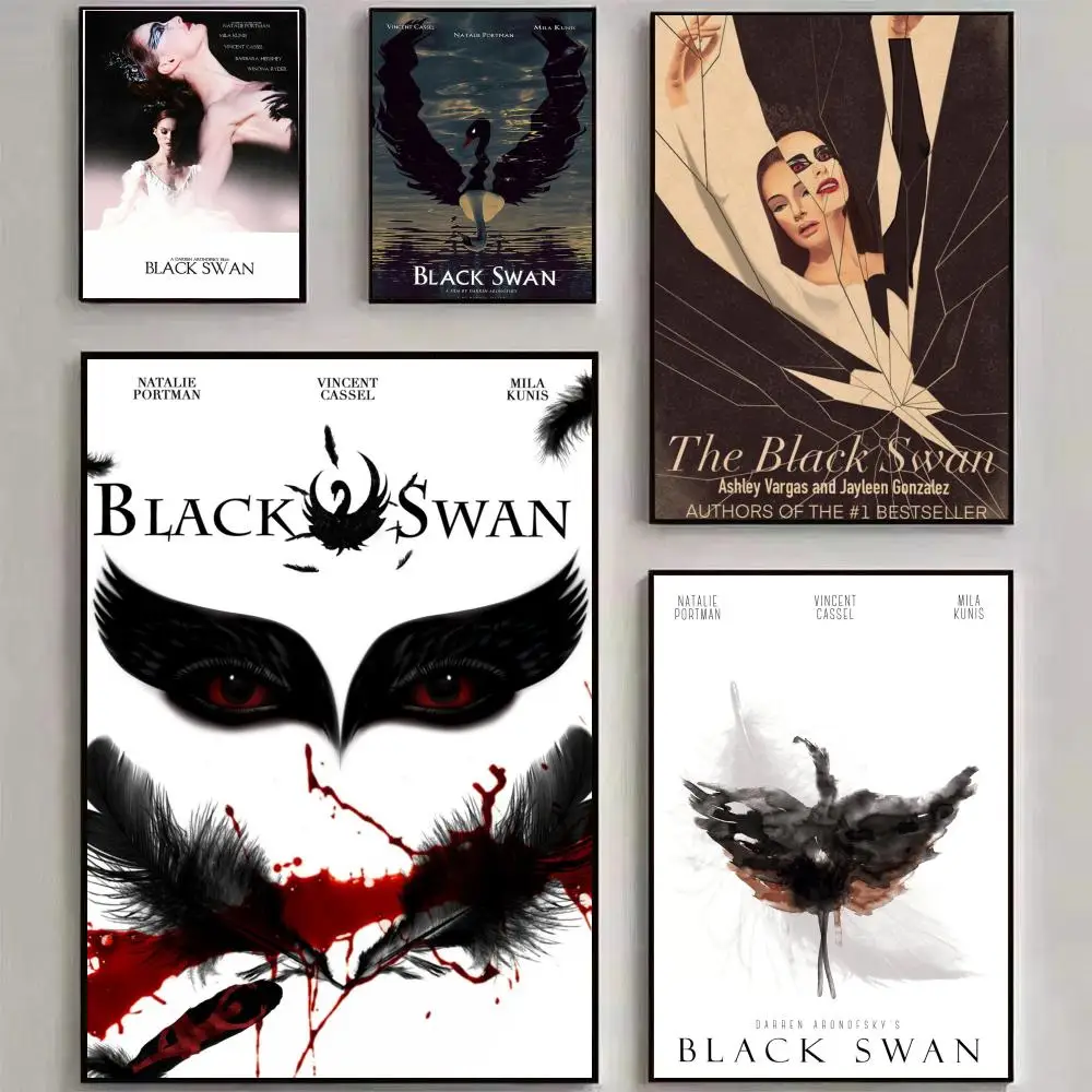 Movie Black Swan Classic Anime Poster HD art sticky wall waterproof home living room bedroom bar aesthetic decoration