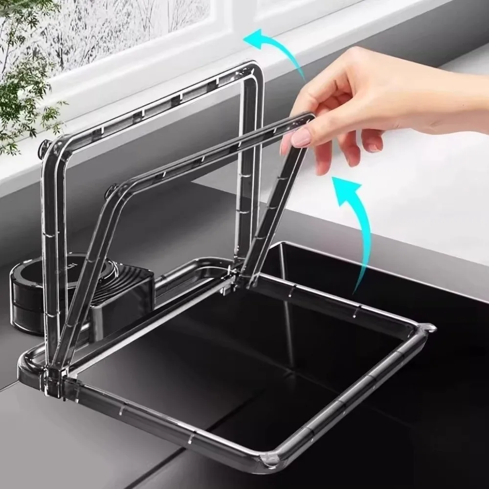 Suction Cup Kitchen Sink Filter Strong Load-Bearing Anti Clogging Sink Drainage Basket Fine Mesh Multi-Purpose Hanging Net Frame