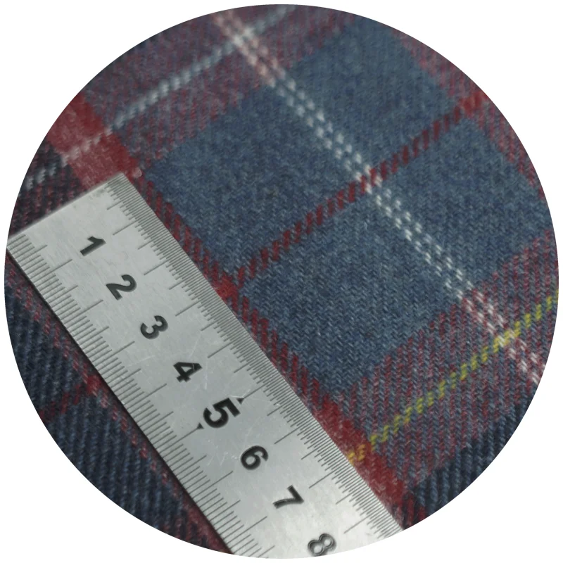 

Lingshu Woolen Plaid Coat Fabric Spring Autumn Skirt Outerwear Wool Blend Material Color Woven Home Fabric DIY