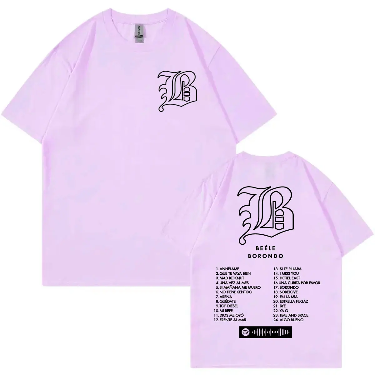 Singer Beele Borondo Album Print T-shirt High Quality Fashion Oversized T-shirts Men Women Casual Cotton Short Sleeve T Shirts