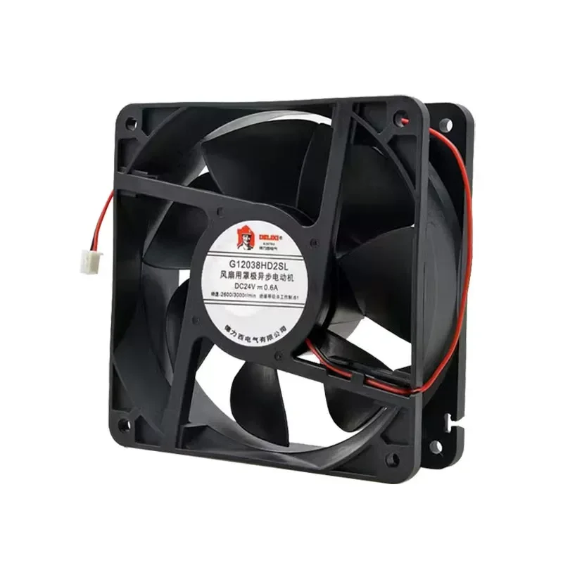 For Delixi G12038HD2SL 1SL 12038 24V 12V 2-Wire Inverter Cooling Fan