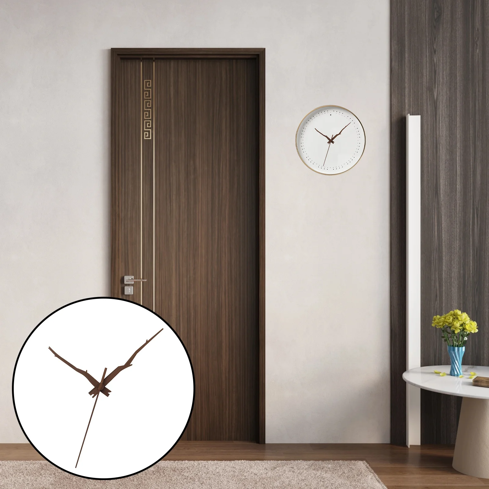 

5Sets Wooden Clock Hands for Replacement DIY Wall Clocks Repair Wood Hanging Clock Hands Decorative Accessories