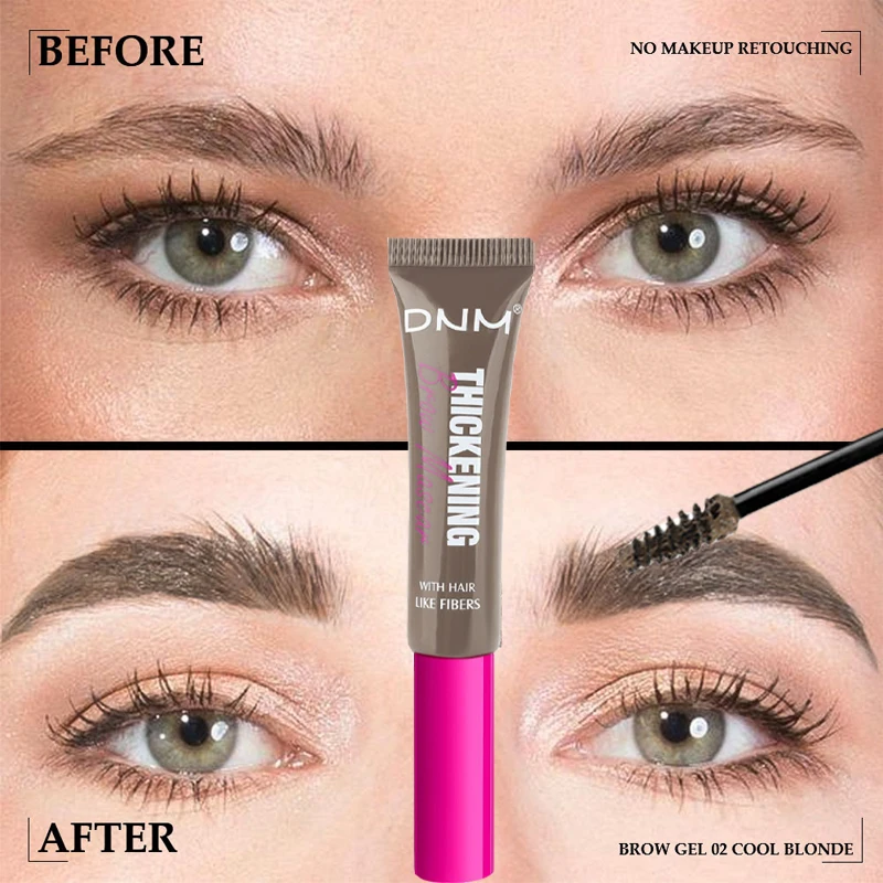 Waterproof Eyebrow Gel Cream with Brush Lasting Fast Tint Easy Dye Natural Black Brow Enhancers Tattoo Tin Korean Brow Makeup